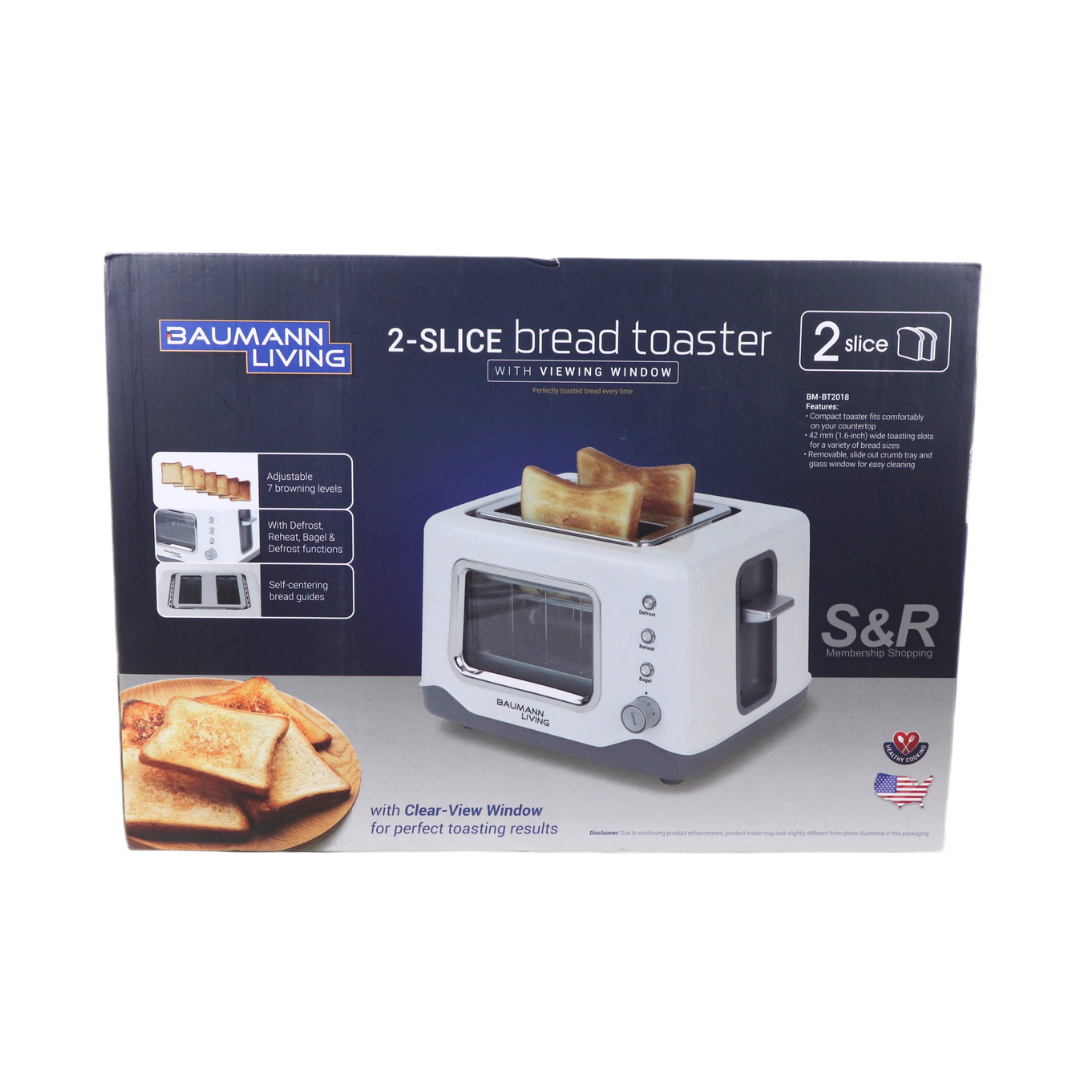 Baumann Living 2-slice Bread Toaster BM-BT2018